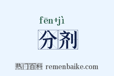 分剂是什么意思的图片